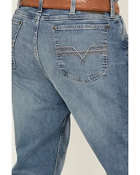 Wrangler 20X Men's 42MWX Sedgefield Light Wash Vintage Bootcut Stretch Denim Jeans - Tall