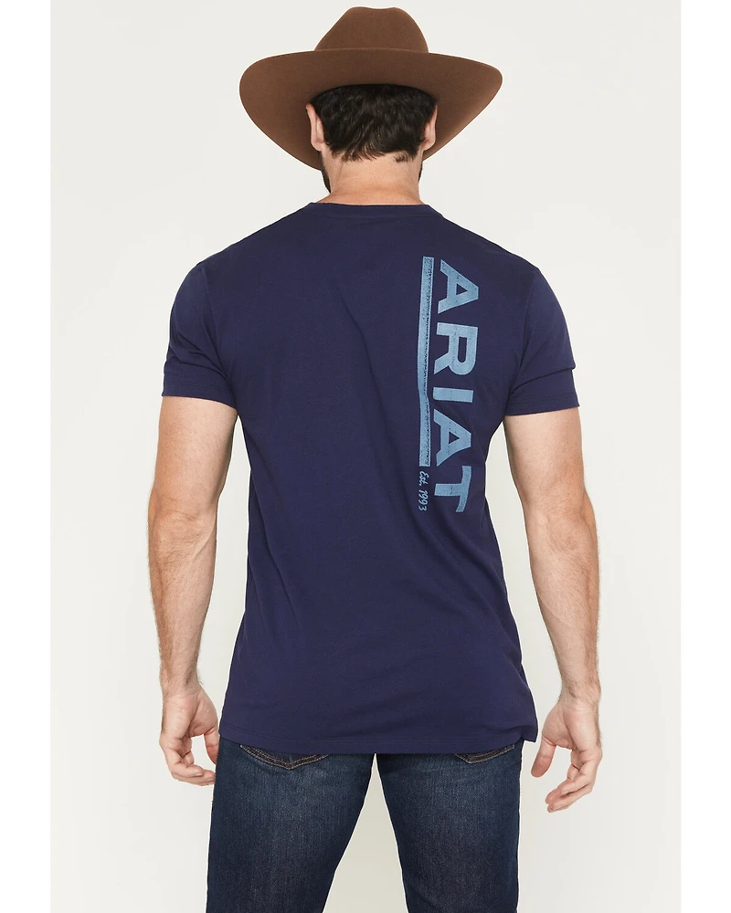 Ariat Men's Vertical Logo Short Sleeve Graphic T-Shirt