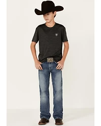 Ariat Boys' Charger Vertical Flag Graphic Short Sleeve T-Shirt