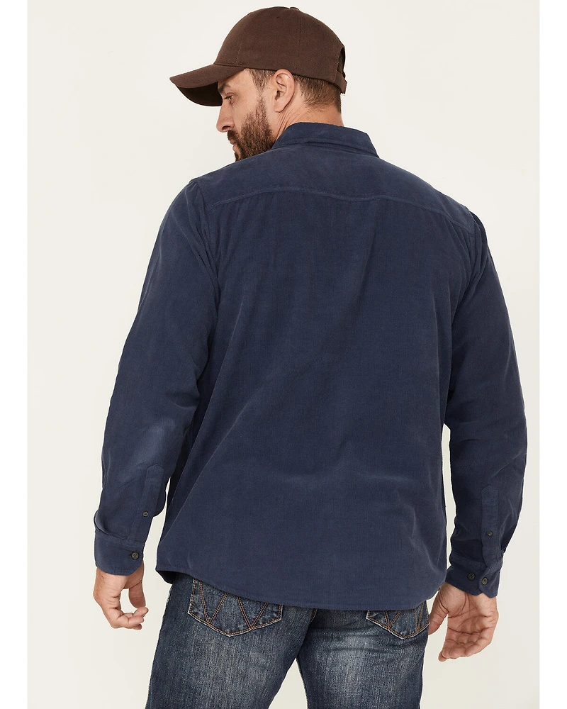 North River Men's Solid Corduroy Long Sleeve Button-Down Shirt