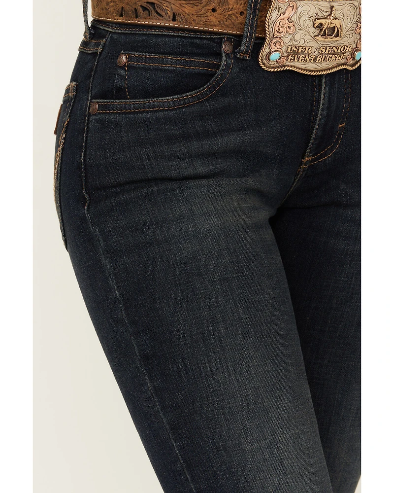 Wrangler Retro Women's Dark Wash Mid Rise Bootcut Jeans
