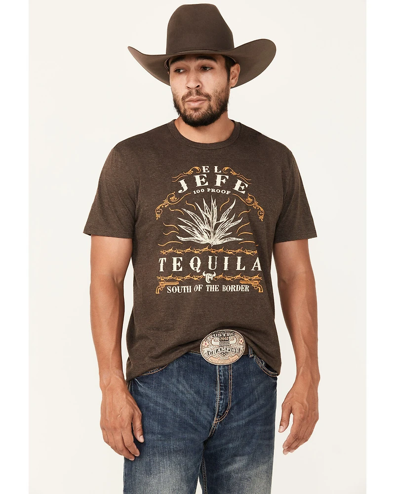 Cowboy Hardware Men's El Jefe Tequila Short Sleeve Graphic T-Shirt