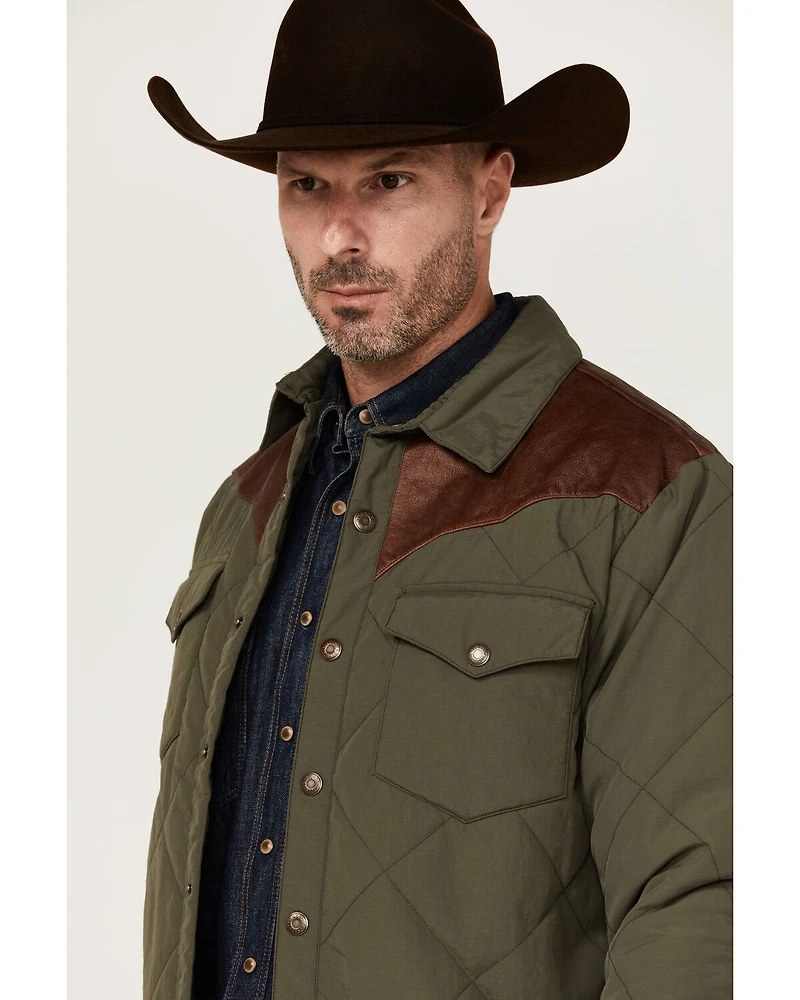 Resistol Men's Quilted Leather Yoke Jacket