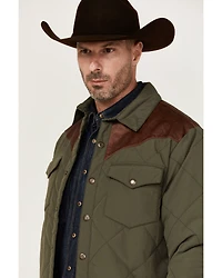 Resistol Men's Quilted Leather Yoke Jacket