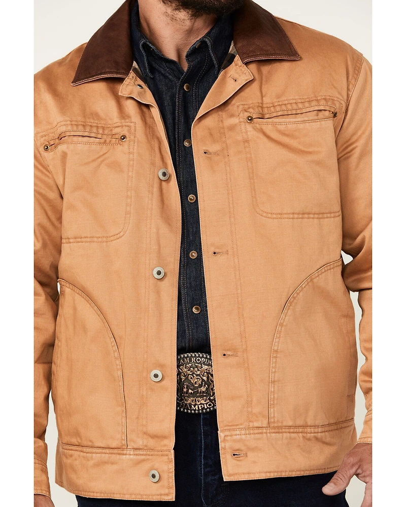 Resistol Men's Journey Solid Canvas Button-Down Jacket