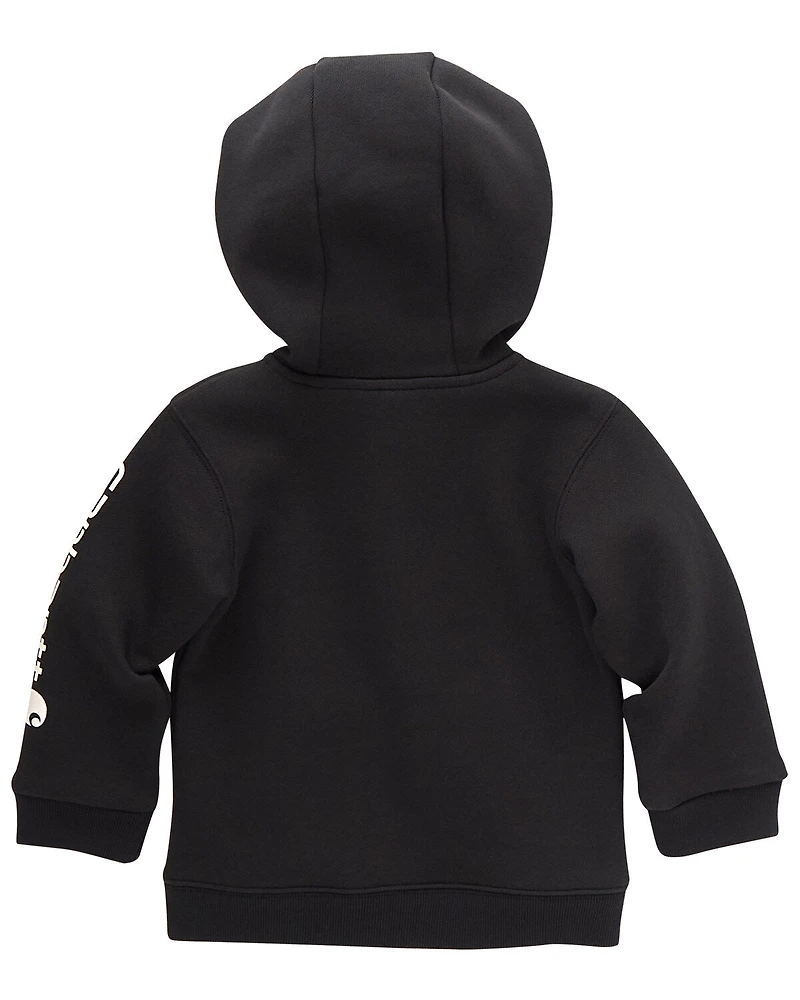 Carhartt Toddler Boys' Logo Zip-Up Long Sleeve Hooded Jacket