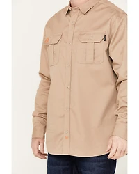 Hawx Men's FR Solid Long Sleeve Button Down Woven Work Shirt - Big & Tall