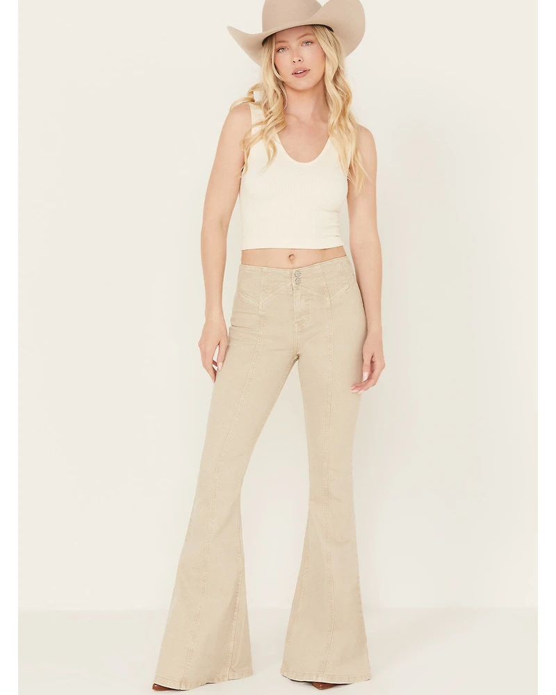 Shyanne Women's Moonstruck High Rise Pull On Super Flare Jeans