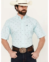 Ariat Men's Royce Geo Print Short Sleeve Button-Down Western Shirt