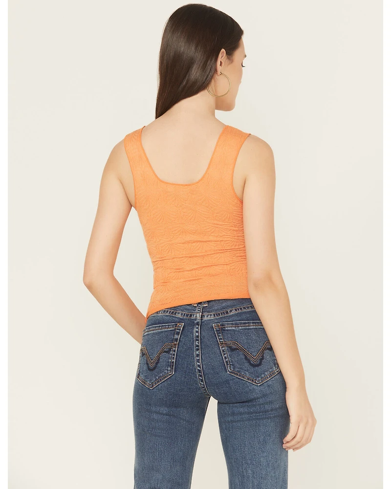 Rock & Roll Denim Women's Floral Jacquard Tank Top