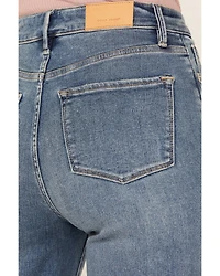 Dear John Women's Fiona Medium Wash Wide Leg Stretch Denim Jeans