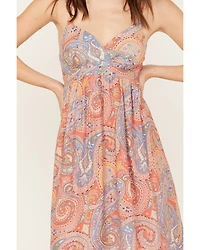 Molly Bracken Women's Isabelle Paisley Print Sleeveless Midi Dress