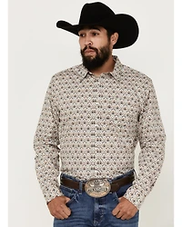 Gibson Trading Co Men's Groove Medallion Print Long Sleeve Button-Down Western Shirt