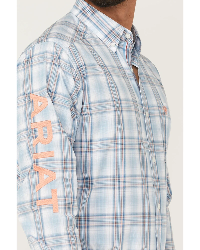 Ariat Men's Pro Series Team Finnegan Plaid Print Long Sleeve Button-Down Western Shirt