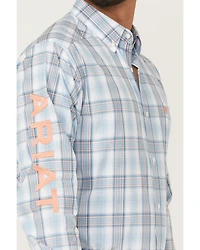Ariat Men's Pro Series Team Finnegan Plaid Print Long Sleeve Button-Down Western Shirt