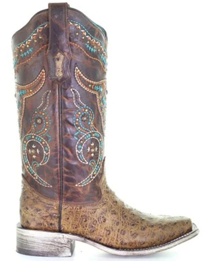 Corral Women's Embroidered Western Boots - Square Toe