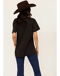 Wrangler Women's Boot Barn Exclusive Cowboy Logo Boyfriend Fit Short Sleeve Graphic Tee