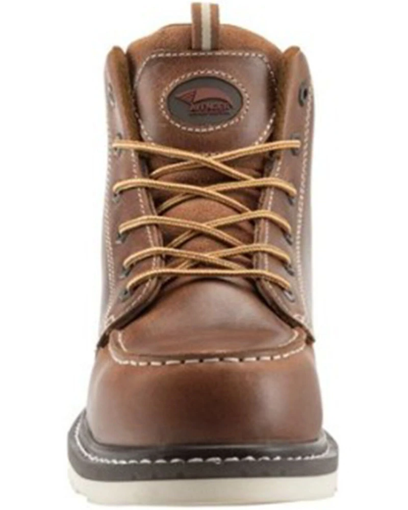 Avenger Men's Wedge Mid 6" Lace-Up Waterproof Work Boots - Carbon Nanofiber Safety Toe