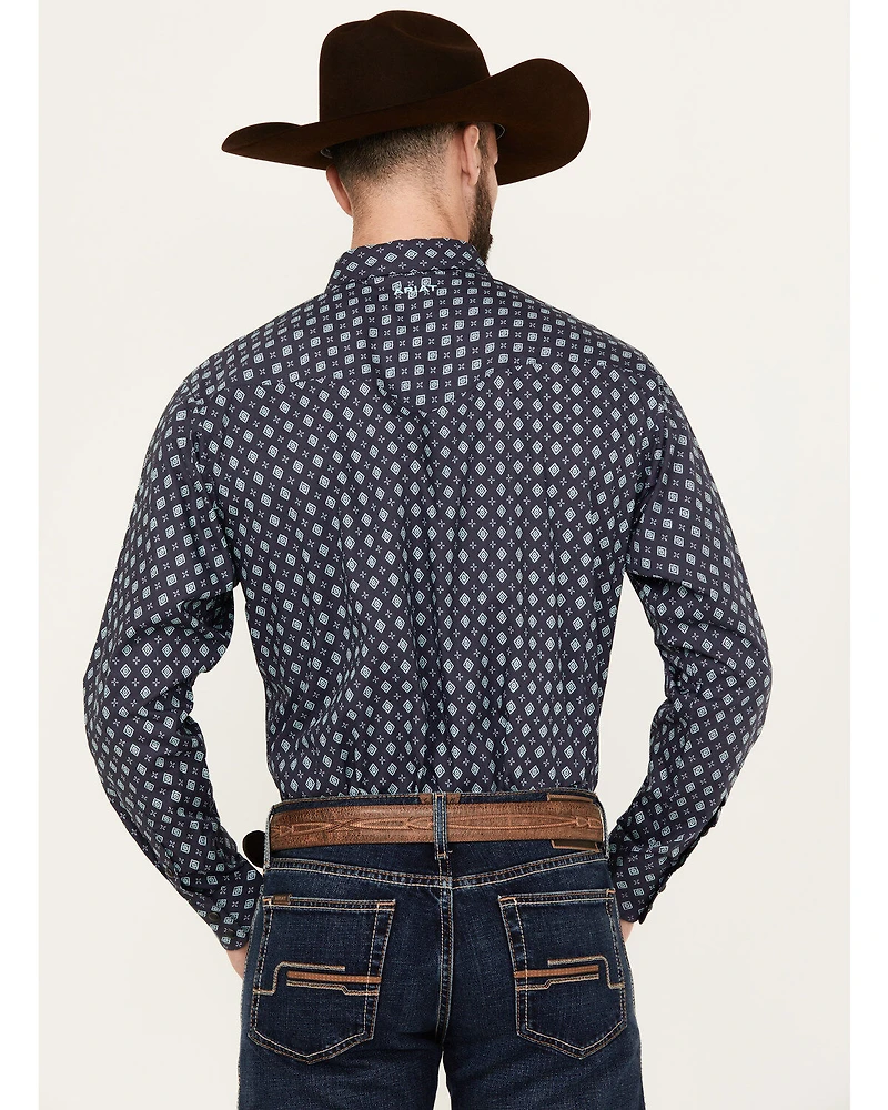 Ariat Men's Everly Geo Print Long Sleeve Snap Western Shirt