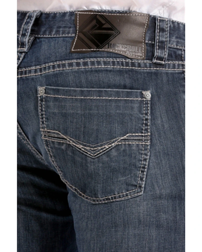 Rock & Roll Denim Men's Small "V" Reflex Revolver Slim Straight Jeans