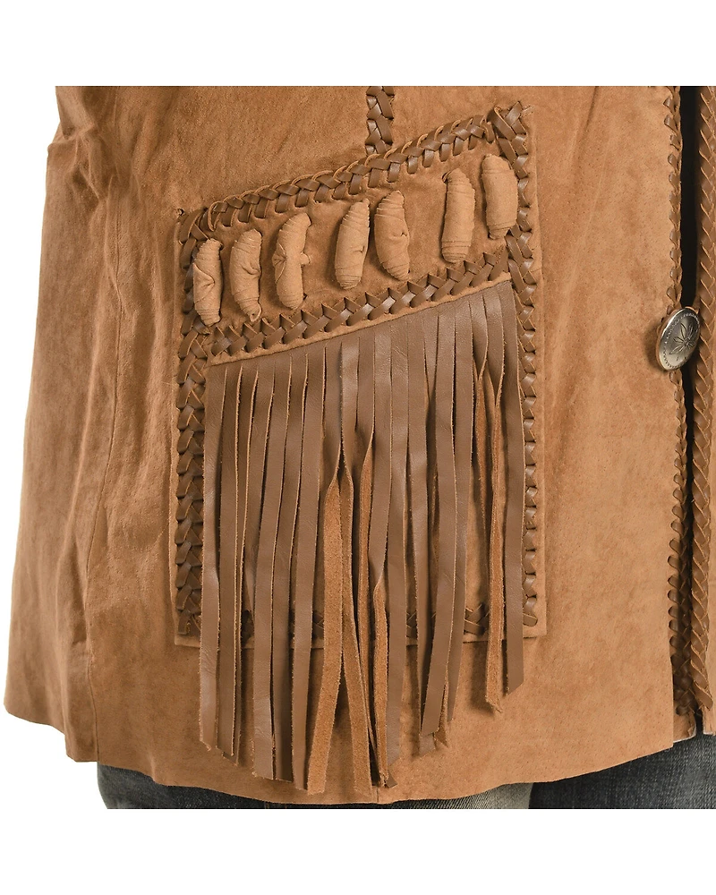 Scully Men's Hand Laced Bead Trim Coat