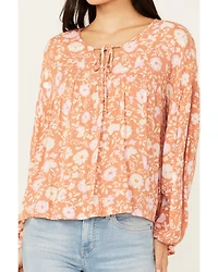 Sadie & Sage Women's With Love Floral Peasant Top