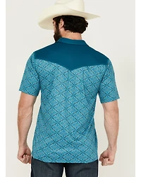 RANK 45® Men's Cameron Color Block Short Sleeve Polo Shirt