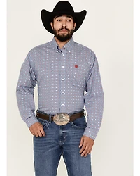 Cinch Men's Medallion Print Long Sleeve Button-Down Stretch Western Shirt