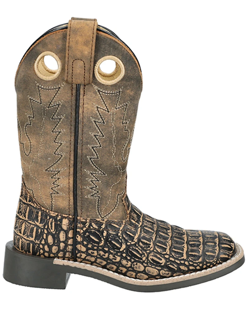 Smoky Mountain Little Boys' Gator Western Boots - Broad Square Toe
