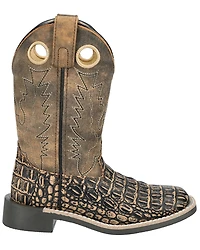 Smoky Mountain Little Boys' Gator Western Boots - Broad Square Toe