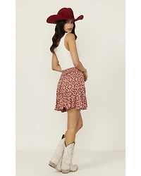 Rock & Roll Denim Women's Southwestern Print Skirt