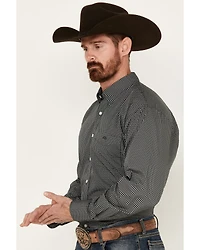 Resistol Men's Troy Geo Print Long Sleeve Button-Down Western Shirt