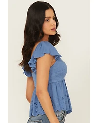 Cleo + Wolf Women's Elizabeth Peplum Top