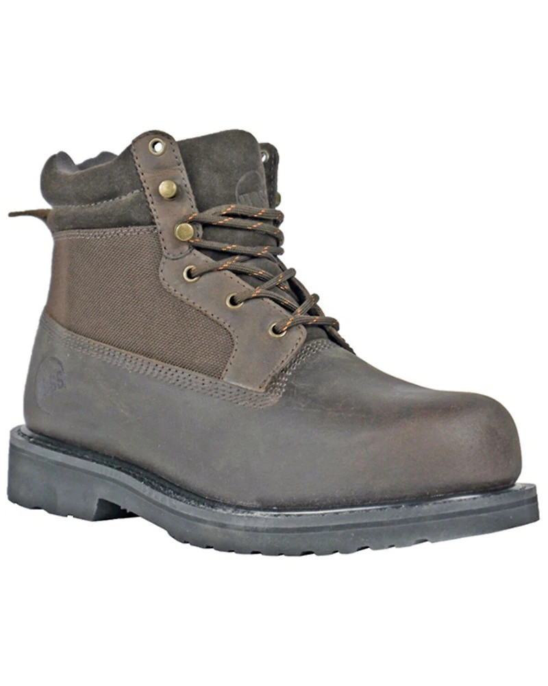 Hoss Men's Scout 6" Lace-Up Work Boots - Steel Toe