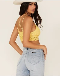 Wishlist Women's Strappy Lace Applique Scallop Bralette