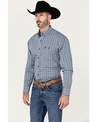 Wrangler Men's Classics Plaid Print Long Sleeve Button-Down Western Shirt