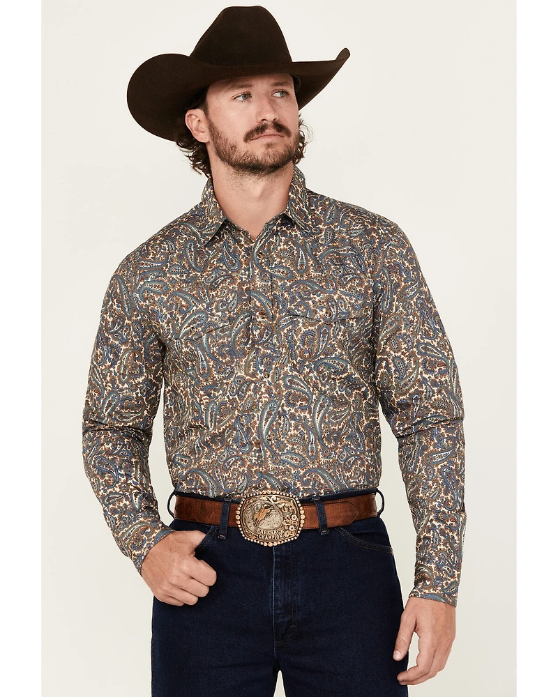 Cody James Men's Madera Paisley Print Long Sleeve Snap Western Shirt