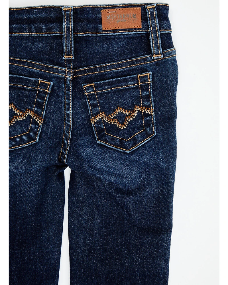 Shyanne Toddler Girls' Dark Wash Stretch Bootcut Riding Jeans