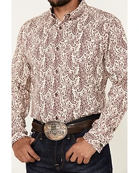 Cody James Men's Dagget 2.0 Paisley Print Long Sleeve Button-Down Stretch Western Shirt - Tall