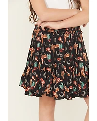 Panhandle Girls' Western Printed Skirt