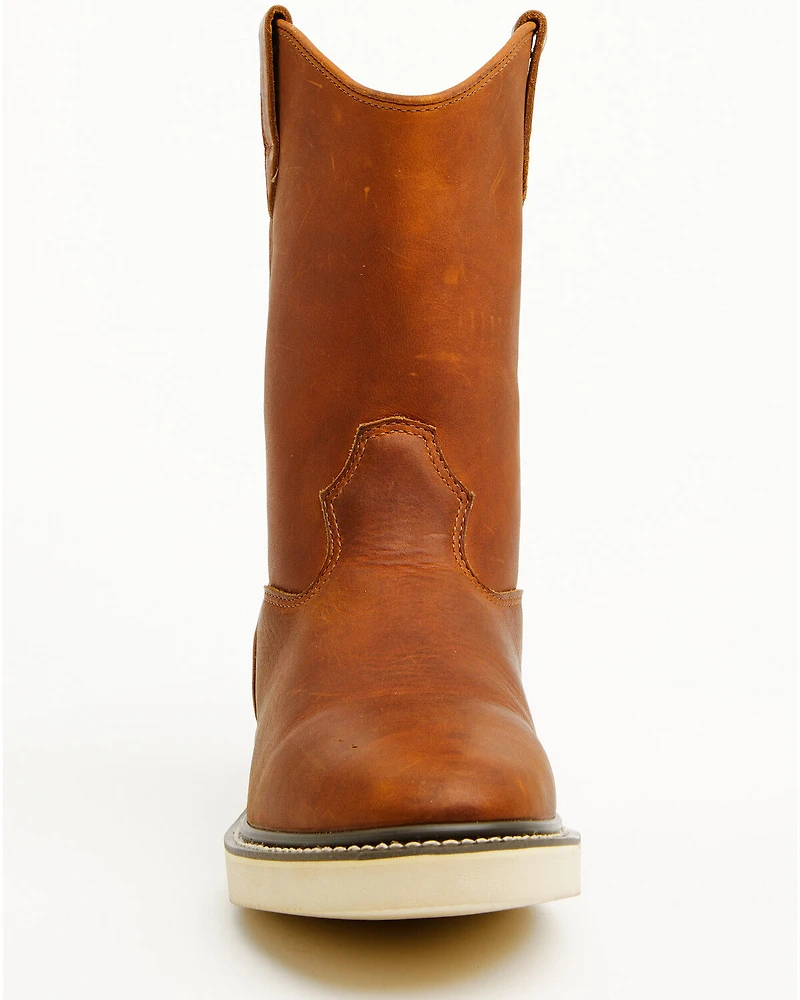 Hawx Men's Pull-On Barnyard Leather Work Boots - Soft Toe