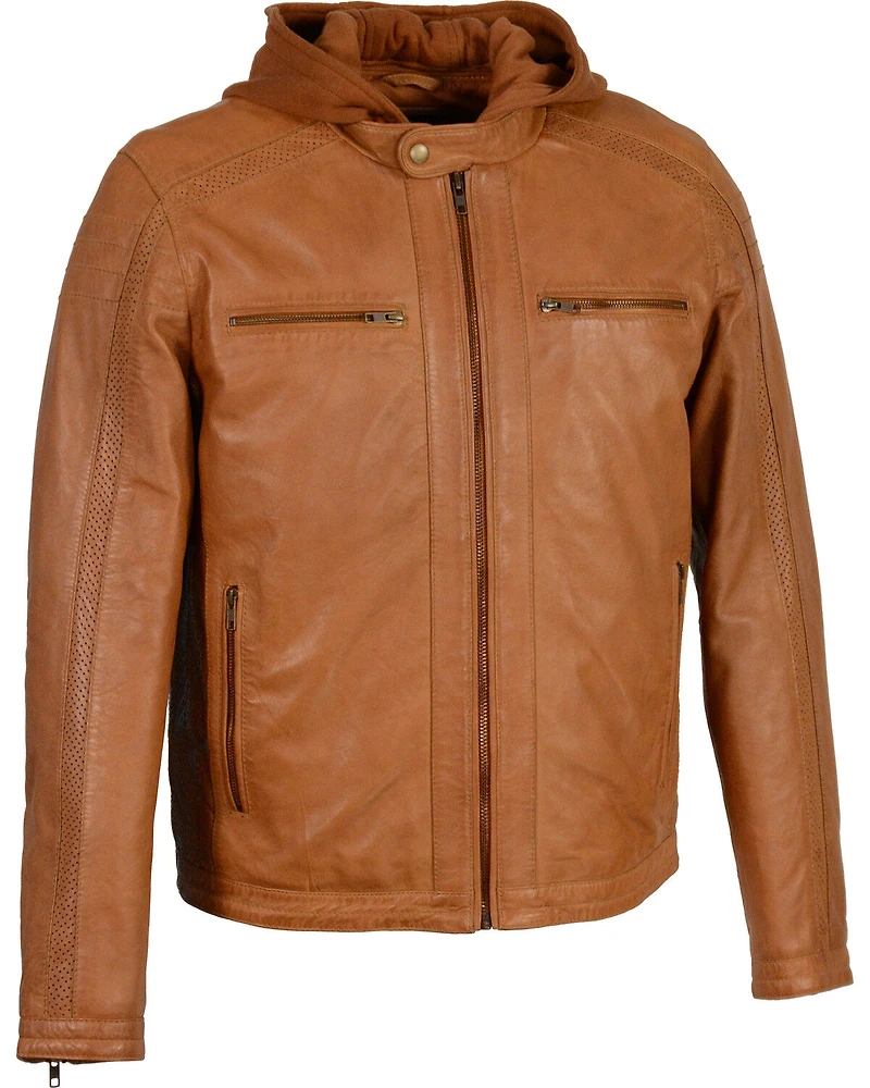 Milwaukee Leather Men's Zipper Front Jacket w/ Removable Hood - Big 3X