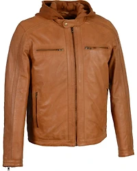 Milwaukee Leather Men's Zipper Front Jacket w/ Removable Hood - Big 3X