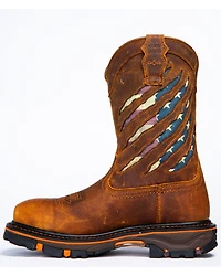Cody James Men's 11" Flag Western Work Boots - Nano Composite Toe