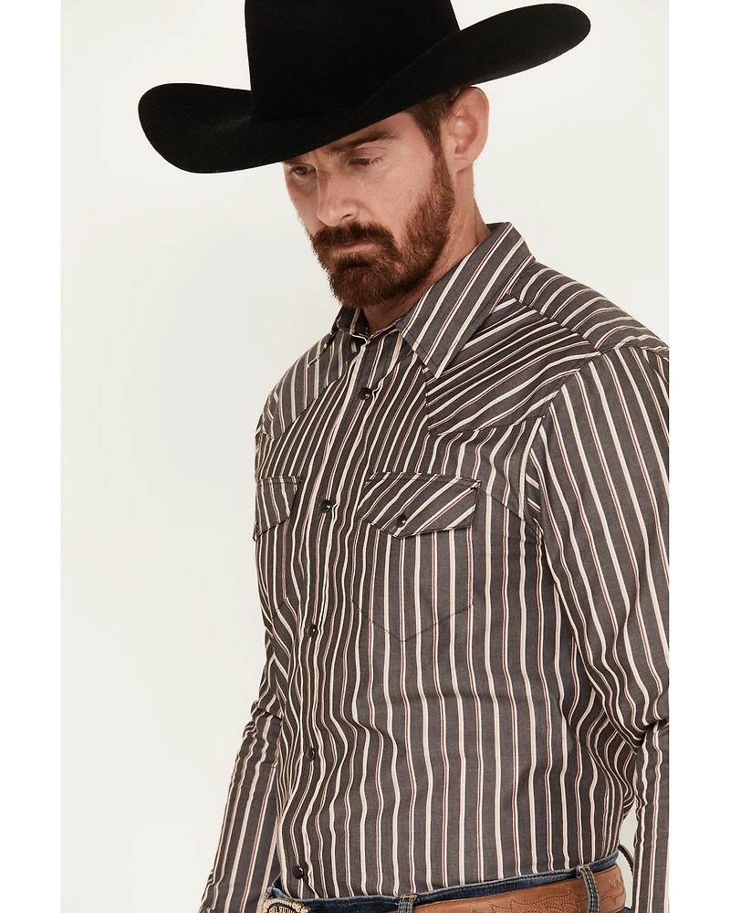Gibson Trading Co. Men's Salute Striped Long Sleeve Snap Western Shirt