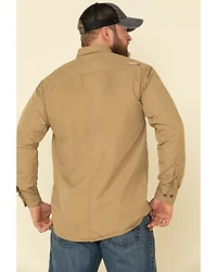 Ariat Men's Khaki FR Solid Featherlight Long Sleeve Work Shirt