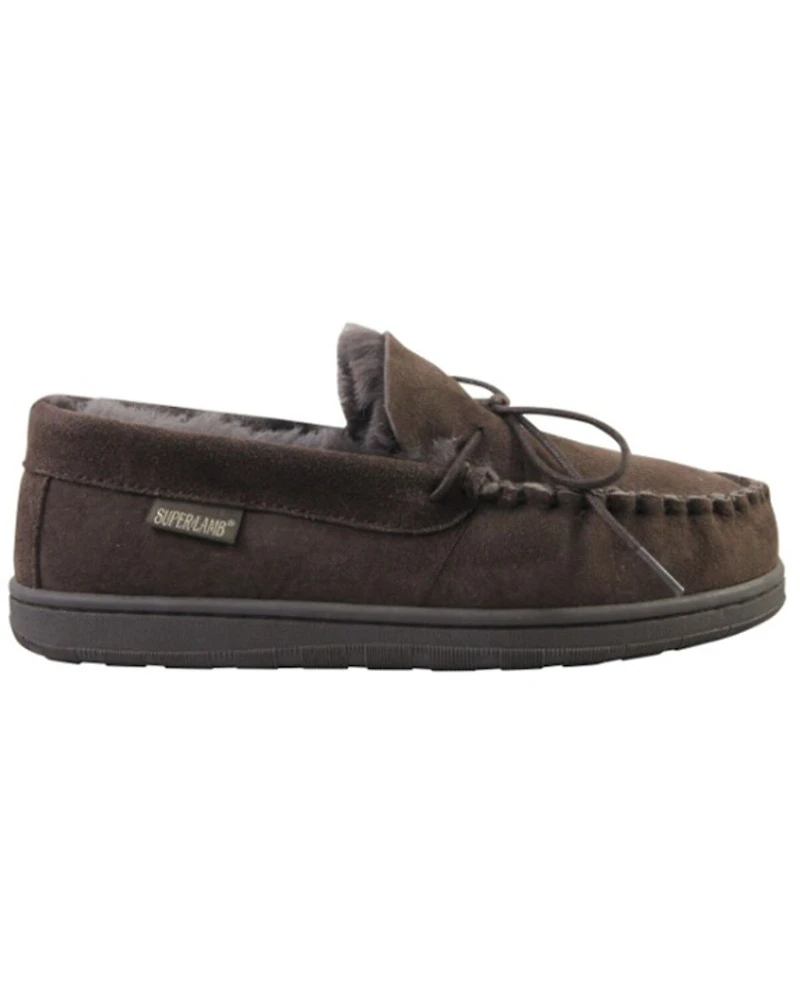 Superlamb Men's Deluxe Slippers - Moc Toe