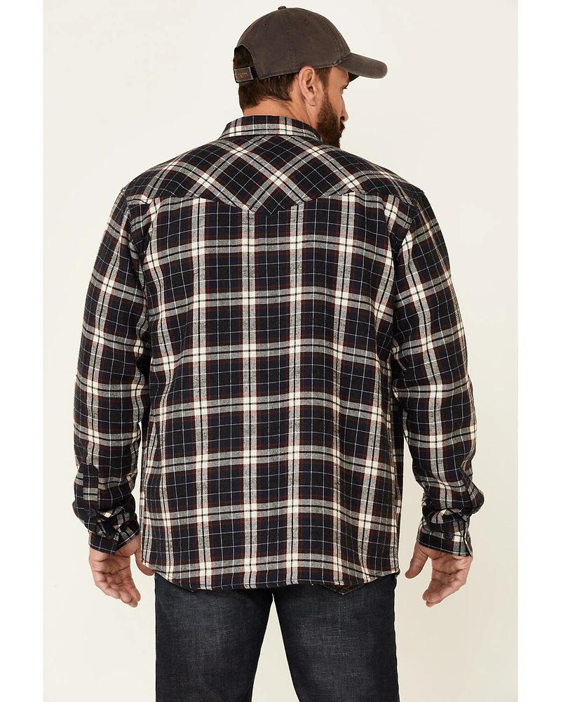 Cody James Men's Storm Front Bonded Large Plaid Long Sleeve Button-Down Western Flannel Shirt