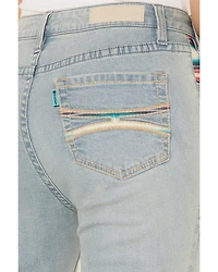 Hooey by Rock & Roll Denim Women's Light Wash Mid Rise Extra Stretch Bootcut Jeans