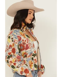 Cleo + Wolf Women's Floral Sherpa Jacket